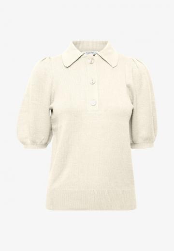 Пуловер с воротником поло