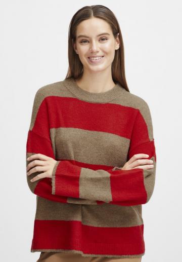 Пуловер в полоску