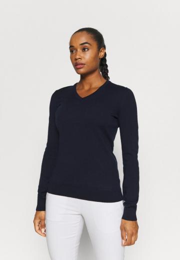 Пуловер с вырезом V