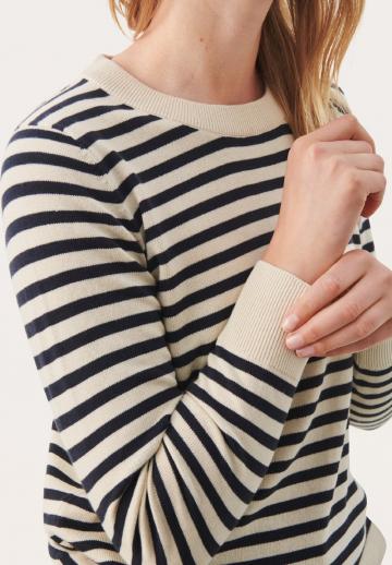 Пуловер в полоску