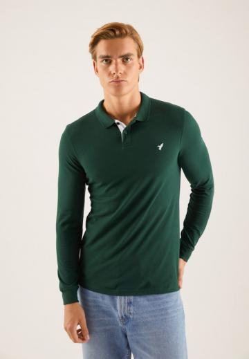 Поло с длинным рукавом