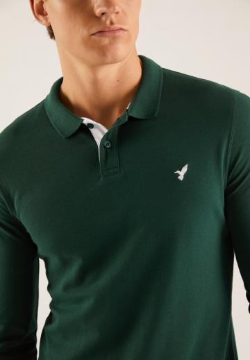 Поло с длинным рукавом