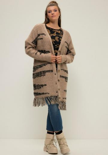 Жаккардовая вязаная кофта