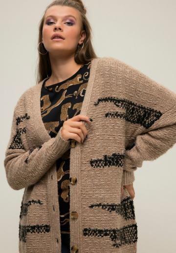 Жаккардовая вязаная кофта