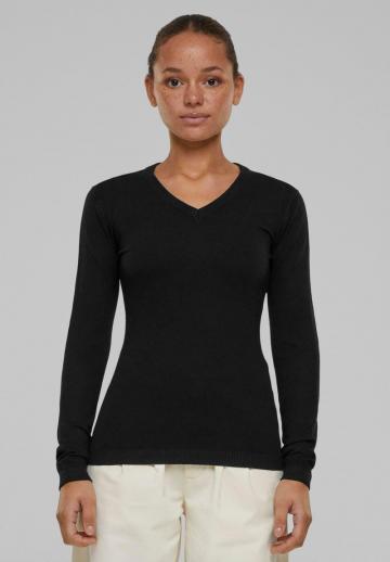 Пуловер с вырезом V