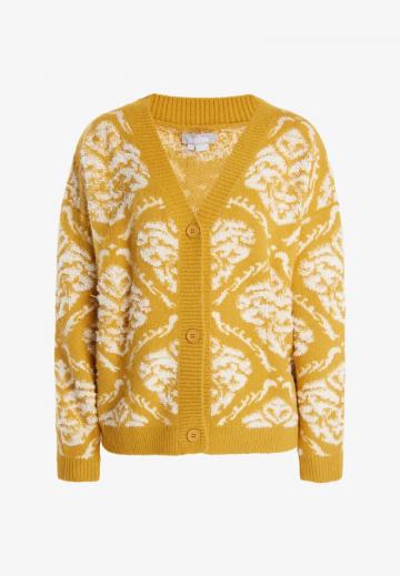 Жаккардовая вязаная кофта