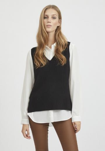 Пуловер без рукавов