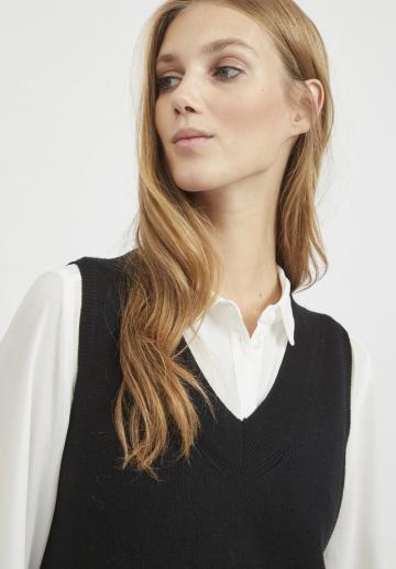 Пуловер без рукавов