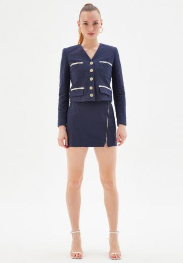 Блейзер с накладными карманами