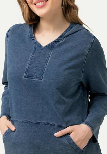 Пуловер с капюшоном