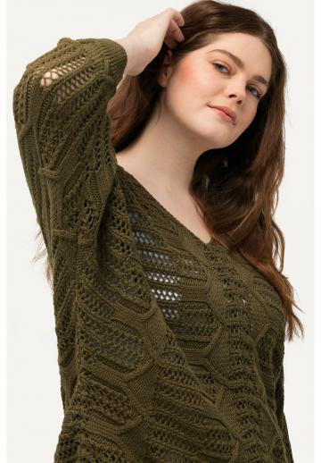 Пуловер с рукавом три четверти