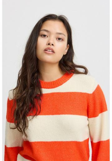 Пуловер в полоску