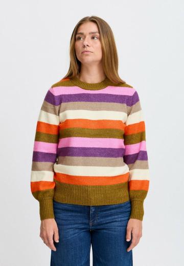Пуловер в полоску