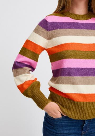 Пуловер в полоску