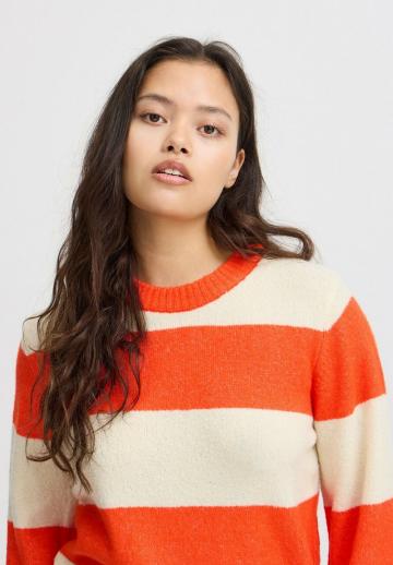 Пуловер в полоску