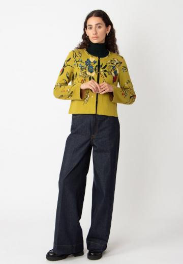 Жаккардовая вязаная кофта