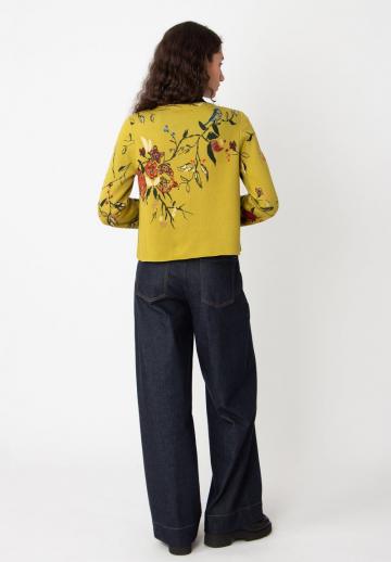 Жаккардовая вязаная кофта