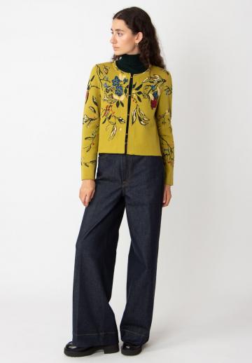 Жаккардовая вязаная кофта