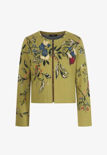 Жаккардовая вязаная кофта