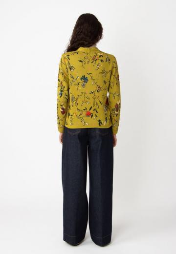 Жаккардовая вязаная кофта