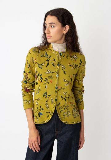 Жаккардовая вязаная кофта