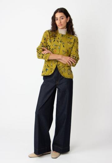 Жаккардовая вязаная кофта