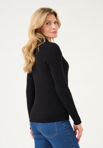 Пуловер с воротником поло