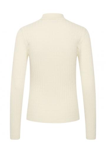 Пуловер с воротником поло