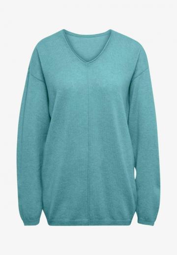 Пуловер с вырезом V