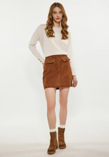 Юбка с накладными карманами