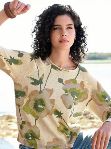 Пуловер с круглым вырезом