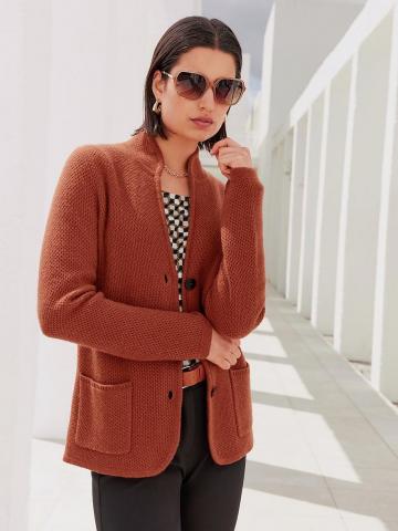 Вязаный блейзер