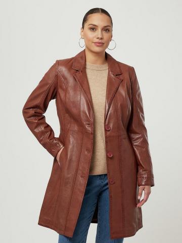 Кожаное пальто