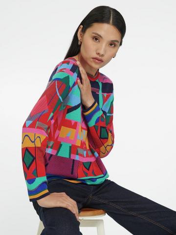 Пуловер с круглым вырезом