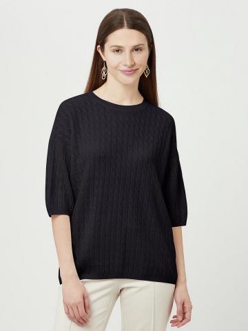 Пуловер с круглым вырезом