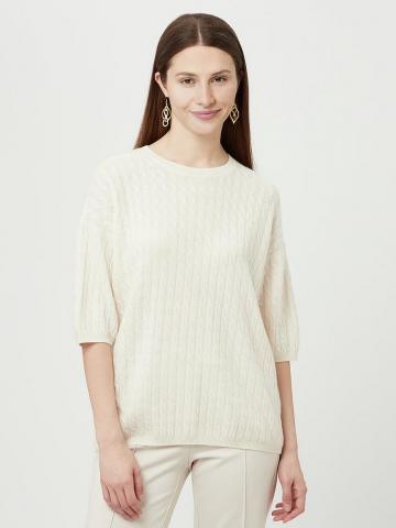 Пуловер с круглым вырезом