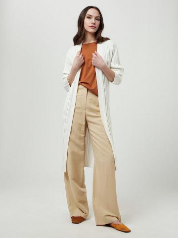 Длинный вязаный кардиган