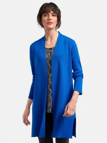 Длинная вязаная кофта