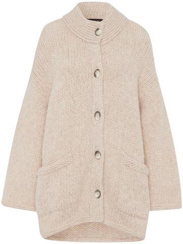 Длинная вязаная кофта