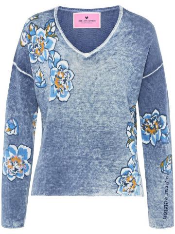 Пуловер с вырезом V