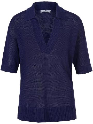 Пуловер с воротником поло