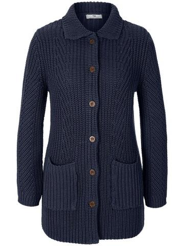 Длинная вязаная кофта