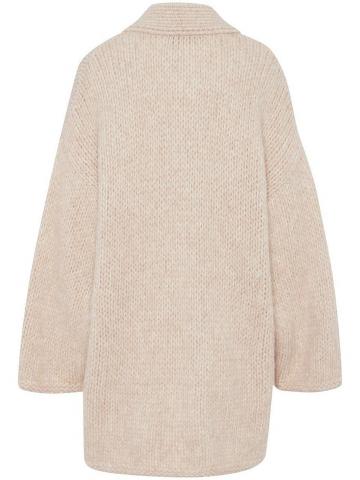 Длинная вязаная кофта