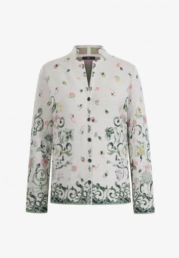 Жаккардовая вязаная кофта