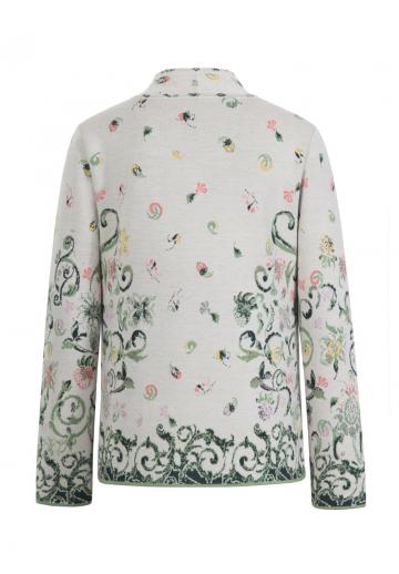 Жаккардовая вязаная кофта