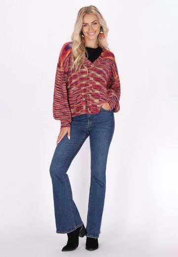 Жаккардовая вязаная кофта