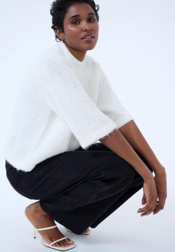 Пуловер с рукавом три четверти