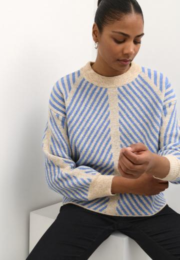Пуловер в полоску