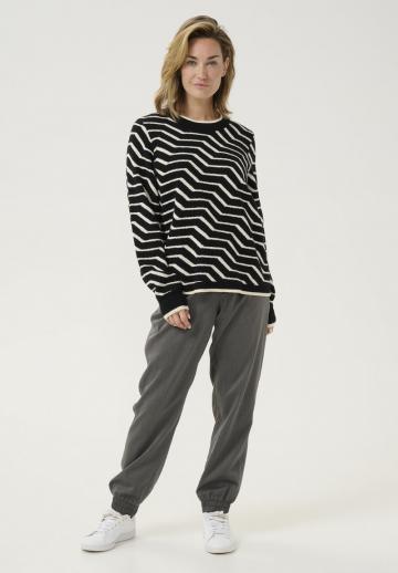 Пуловер в полоску