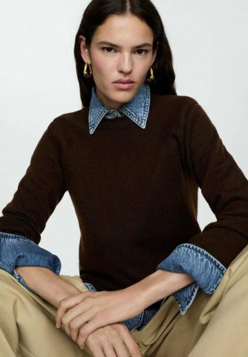 Пуловер с рукавом три четверти